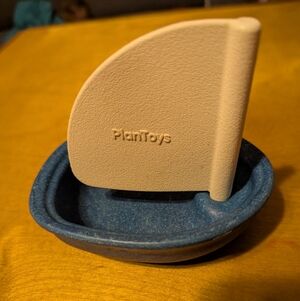 PlanToys Blue and Cream Sailboat
